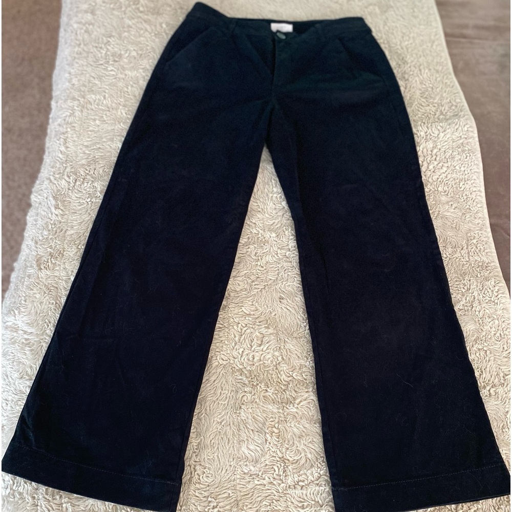 Ann Taylor Loft Outlet Size 10 Black Wide Leg Trouser Pant LIKE NEW